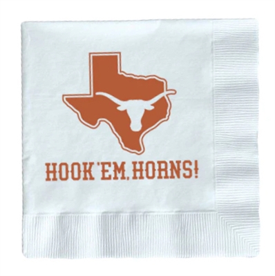 Hook Em Beverage Napkins