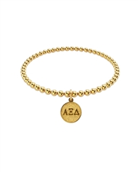 Gold Beaded Bracelet - Alpha Xi