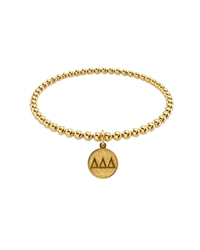 Gold Beaded Bracelet - Tri Delta