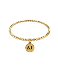 Gold Beaded Bracelet - Delta Gamma