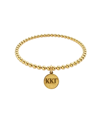 Gold Beaded Bracelet - Kappa Kappa Gamma