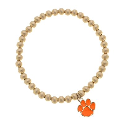 Gold Beaded Bracelet - Clemson