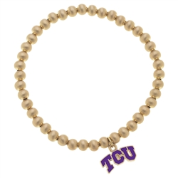 Gold Beaded Bracelet - TCU