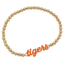 Gold Beaded Bracelet - Tigers