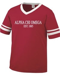 Striped Jersey (Red) - Alpha Chi -EST.