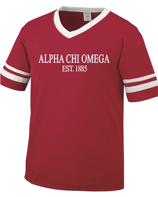 Striped Jersey (Red) - Alpha Chi -EST.