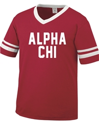 Striped Jersey (Red) - Alpha Chi -BOLD