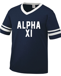 Striped Jersey (Navy) - Alpha Xi Delta -BOLD