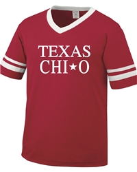 Striped Jersey (Red) - TEXAS Chi Omega