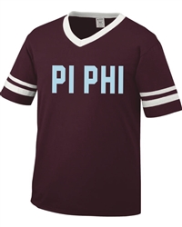 Striped Jersey (Wine) - Pi Phi -BOLD