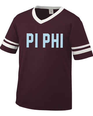 Striped Jersey (Wine) - Pi Phi -BOLD