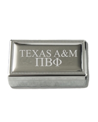 A&M Silver Pin Box - Pi Phi