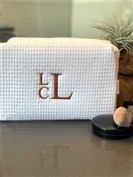 Custom White Waffle Bag - Stacked (select your thread color)