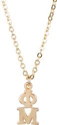 SP Gold Lavalier Necklace - Phi Mu