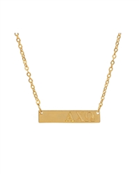 Sorority Gold Bar Necklace - Alpha Chi Omega