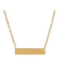 Sorority Gold Bar Necklace - Alpha Delta Pi