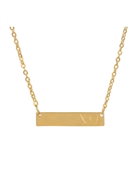 Sorority Gold Bar Necklace - Chi Omega