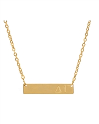 Sorority Gold Bar Necklace - Delta Gamma