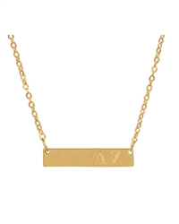 Sorority Gold Bar Necklace - Delta Zeta