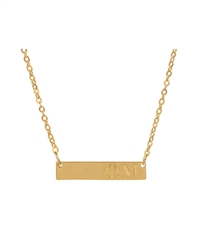 Sorority Gold Bar Necklace - Phi Mu