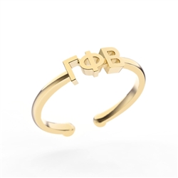 NNY Gold Letter Ring - Gamma Phi Beta