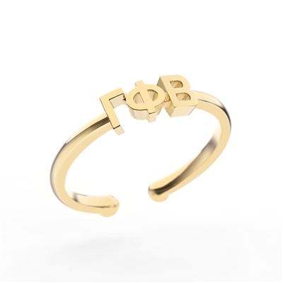 NNY Gold Letter Ring - Gamma Phi Beta