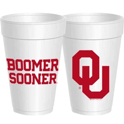 Boomer Sooner Styrofoam Cups