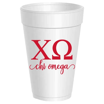 Gold Styrofoam Cups - Chi Omega