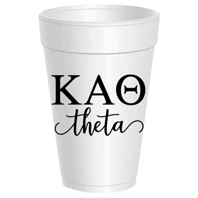 Styrofoam Cups - Theta (black script)