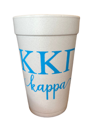 Blue Script Styrofoam Cups - Kappa