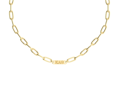 Bar Paperclip Necklace - Kappa Alpha Theta