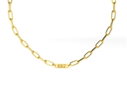 Bar Paperclip Necklace - Kappa Kappa Gamma