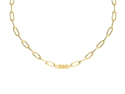 Bar Paperclip Necklace - Pi Beta Phi